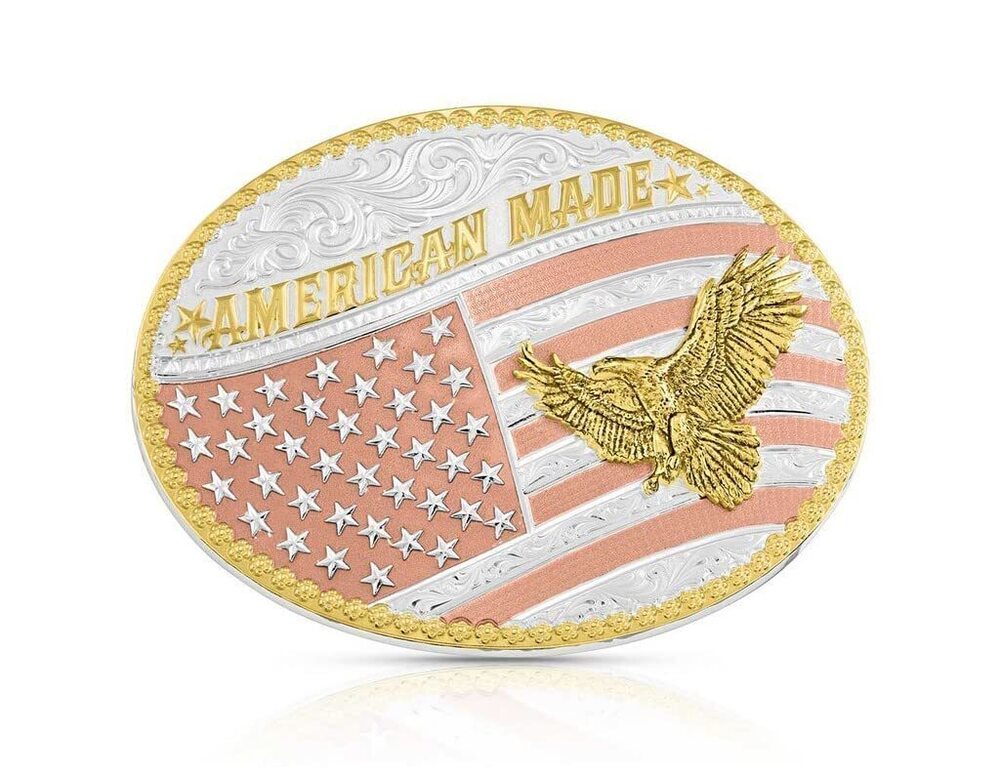 6578 Western Lifestyle Flag Series Made in the USA Belt Buckle Big Bold